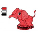 Animal Baby Elephant 01 Embroidery Design